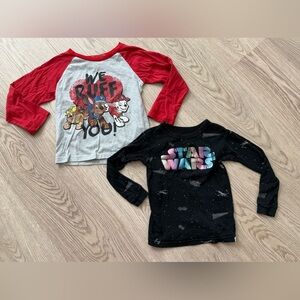 Toddler Boy Long Sleeve Graphic Tee’s - Bundle of 2